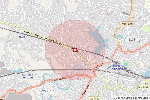 Map showing approximate area covered by Pincode 828309 — Jitpur So, Dhanbad