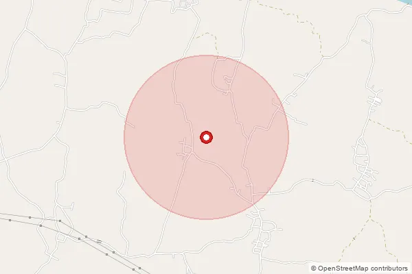 Map showing approximate area covered by Pincode 829115 — Garri Bo, Bokaro