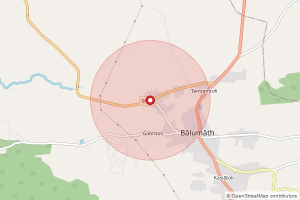 Map showing approximate area covered by Pincode 829202 — Amarwadih B.O, Latehar