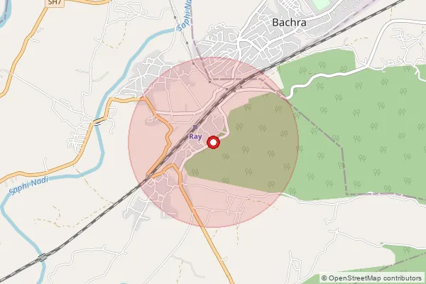 Map showing approximate area covered by Pincode 829209 — Bamne B.O, Ranchi