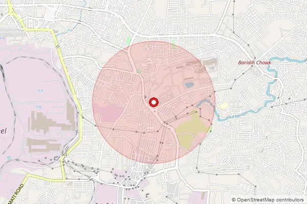 Map showing approximate area covered by Pincode 831003 — Golmuri So, East Singhbum