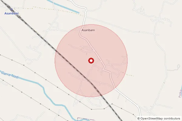 Map showing approximate area covered by Pincode 832106 — Rakha Copper Project So, East Singhbum