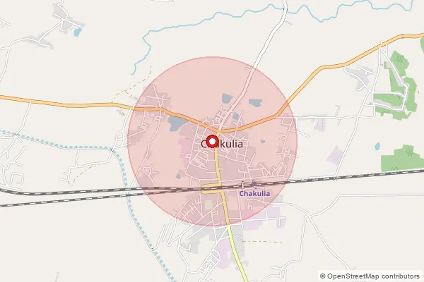 Map showing approximate area covered by Pincode 832301 — Banasoli Bo, East Singhbum