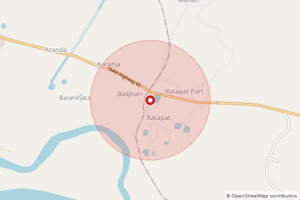 Map showing approximate area covered by Pincode 833217 — Noamundi So, West Singhbhum