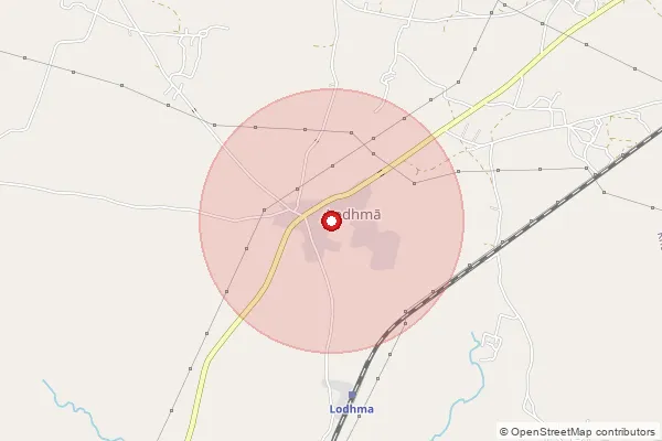 Map showing approximate area covered by Pincode 834004 — Lodhma Bo, Ranchi