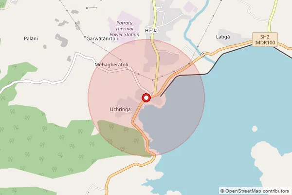 Map showing approximate area covered by Pincode 834006 — Ranchi Veterinary College So, Ranchi