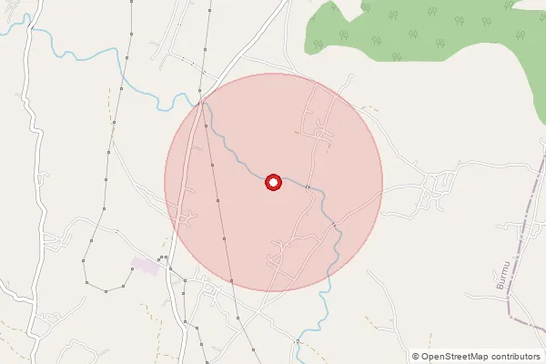 Map showing approximate area covered by Pincode 835205 — Ginjothakurgaon Bo, Ranchi