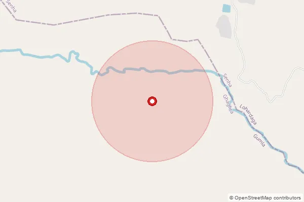 Map showing approximate area covered by Pincode 835208 — Icha Bo, Gumla