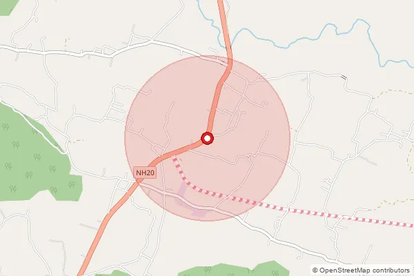 Map showing approximate area covered by Pincode 835219 — Baredih Bo, Ranchi