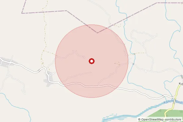 Map showing approximate area covered by Pincode 835221 — Dundigara Bo, Khunti