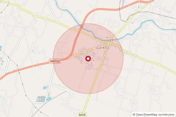 Map showing approximate area covered by Pincode 841311 — Madarpur Bo, Saran