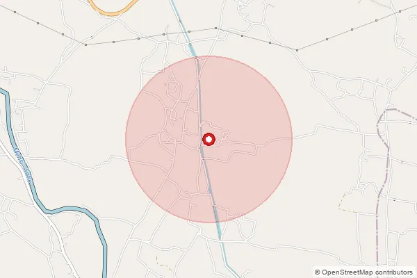 Map showing approximate area covered by Pincode 843125 — Bnijamat Bo, Muzaffarpur