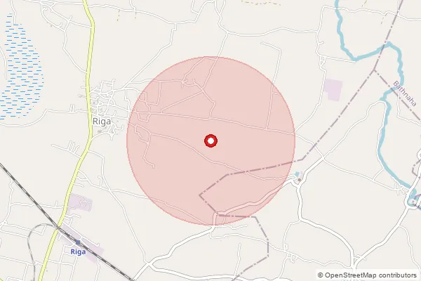 பின்கோடு 843331 — Hanumannagar Branch Office, Sitamarhi ஆல் உள்ளடக்கப்பட்ட தோராயமான பகுதியைக் காட்டும் வரைபடம்