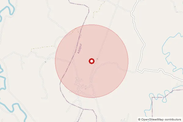 Map showing approximate area covered by Pincode 845417 — Bhada Murli Bo, Purbi Champaran