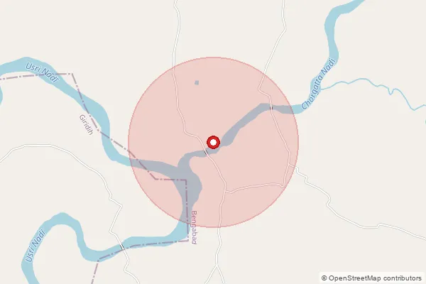 Map showing approximate area covered by Pincode 847410 — Berma Bo, Madhubani