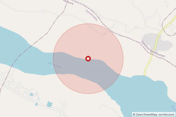 Map showing approximate area covered by Pincode 854107 — Budh Nagar Bo, Katihar